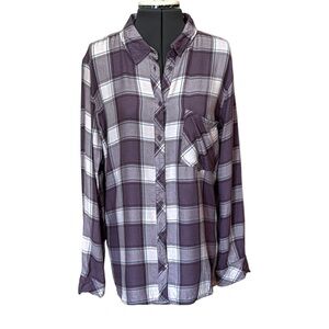 Cosmic Blue Love Purple Shaded Long Sleeve Button Down Shirt